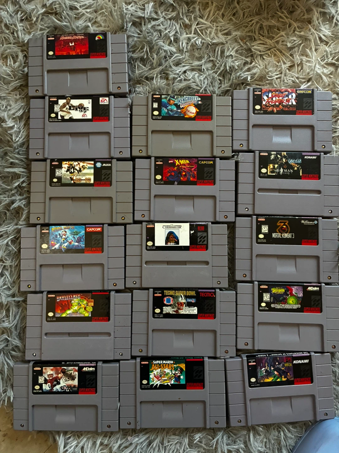 Super Nintendo SNES Game Cartridge Bundle
