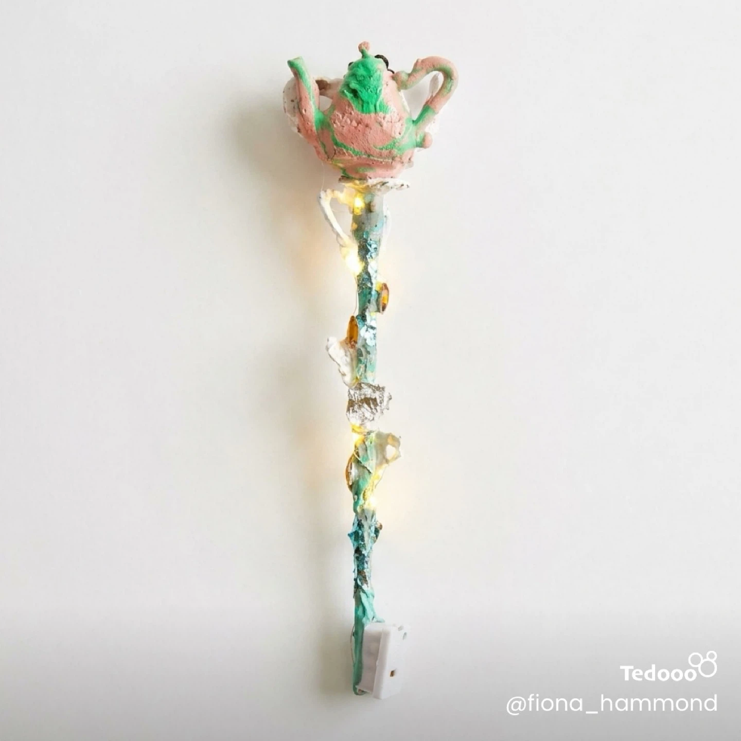 Handmade Teapot Wand with Lights