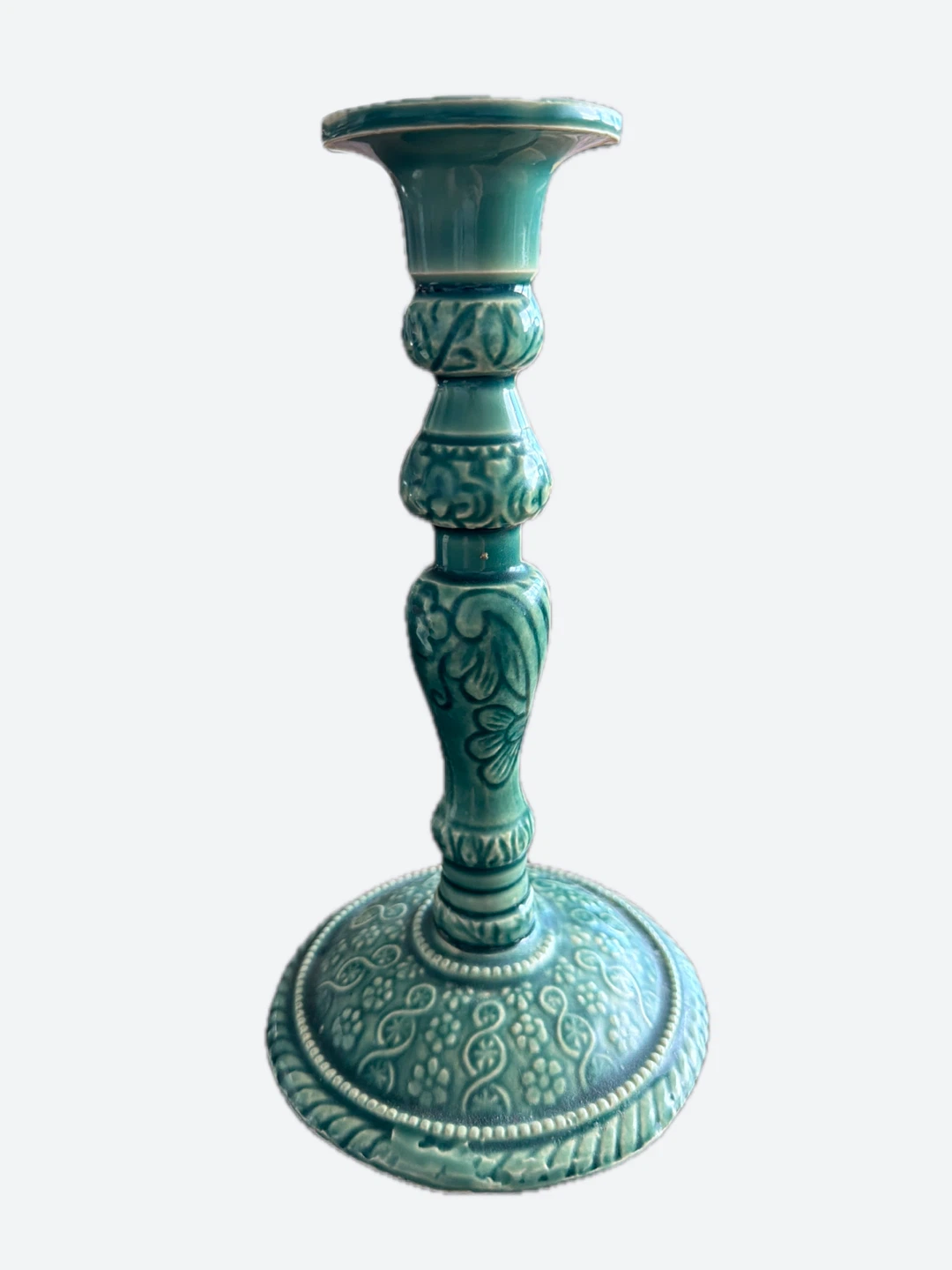 Green Ceramic Candlestick Holder Set - photo 4