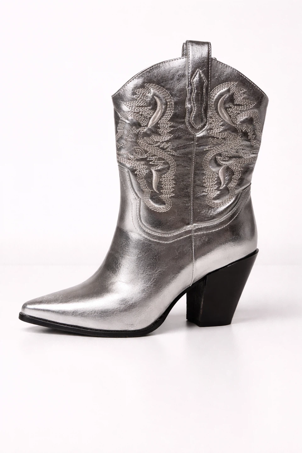 Silver Embroidered Cowboy Boots - photo 3