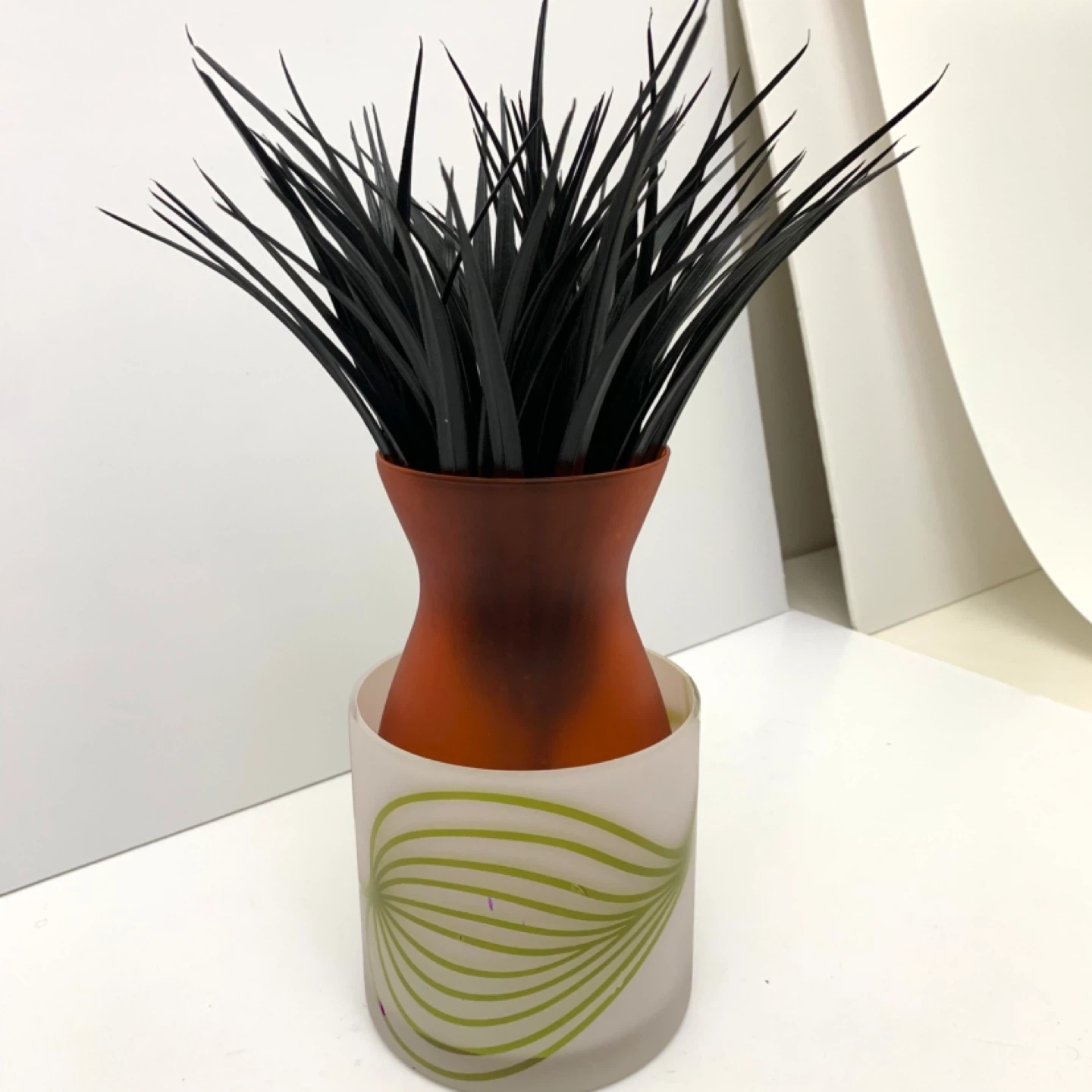 Artificial Plant Glass Vase Floral Decor Home Decor Accent - photo 3