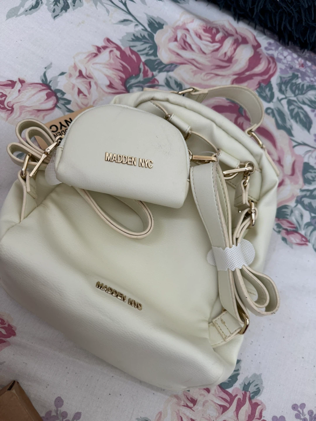 Madden NYC Cream Faux Leather Mini Backpack - photo 2