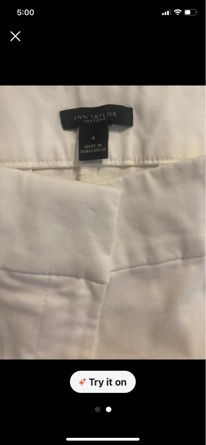 ⚽ Ann Taylor Factory White Shorts Size 4 - photo 2