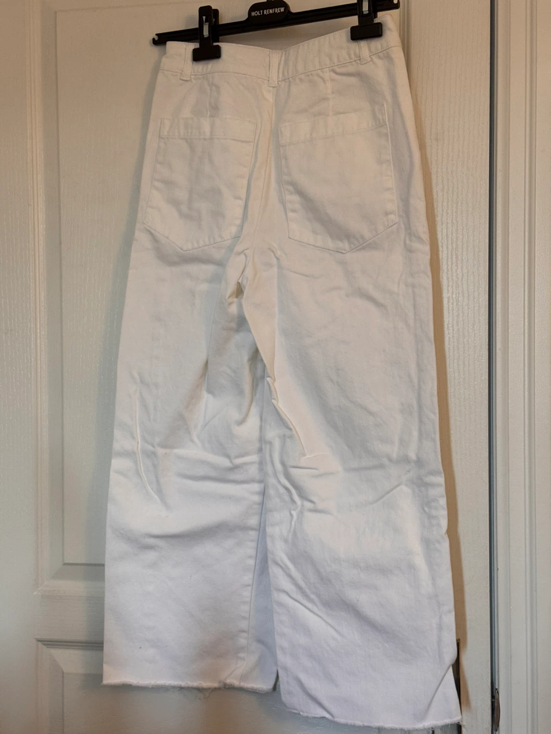 Oak + Fort White Wide Leg Cropped Jeans Size 26 - photo 2