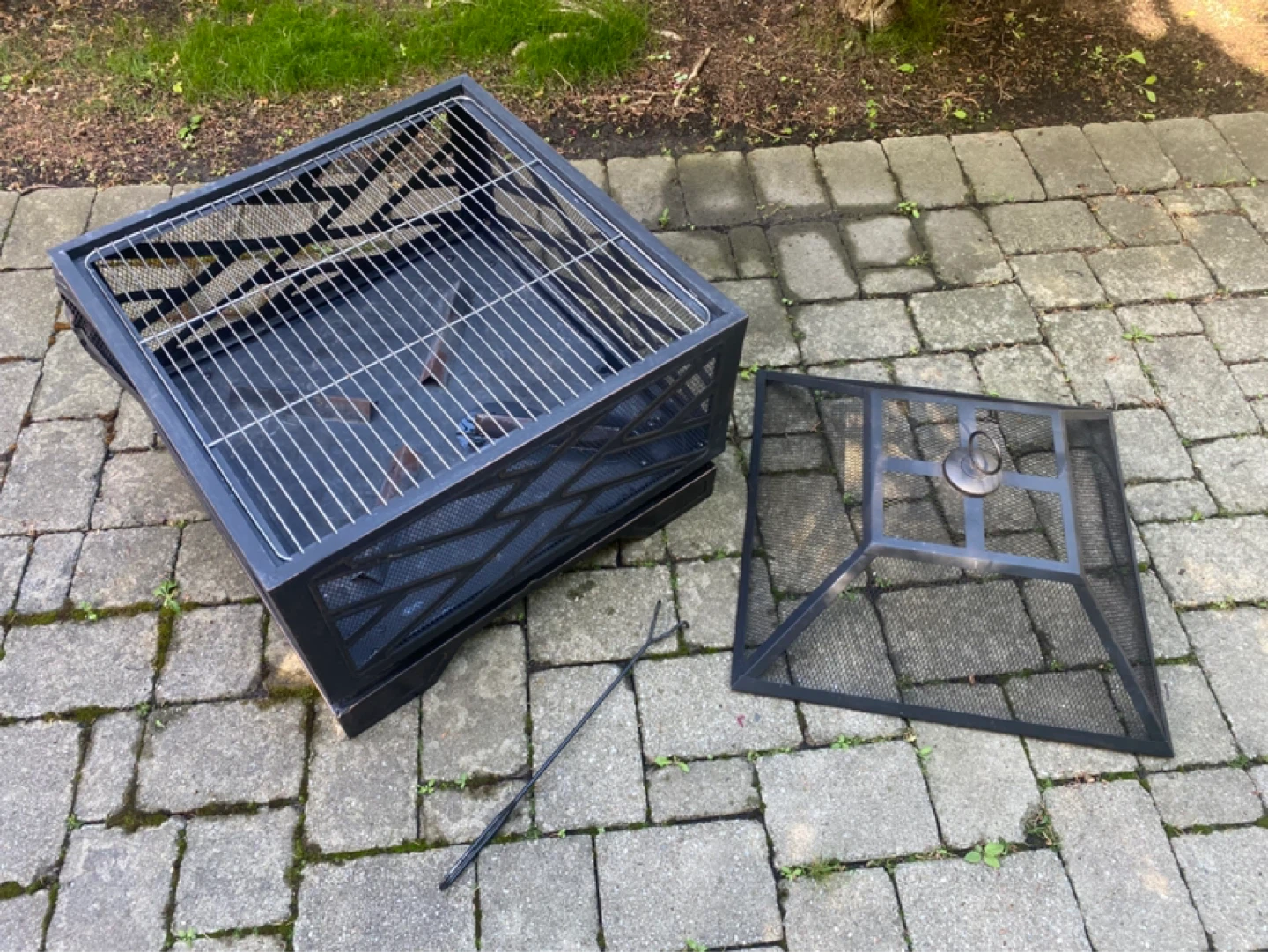 For Living Lawrence Steel Outdoor Wood Burning Fire Pit w/ Poker - photo 5