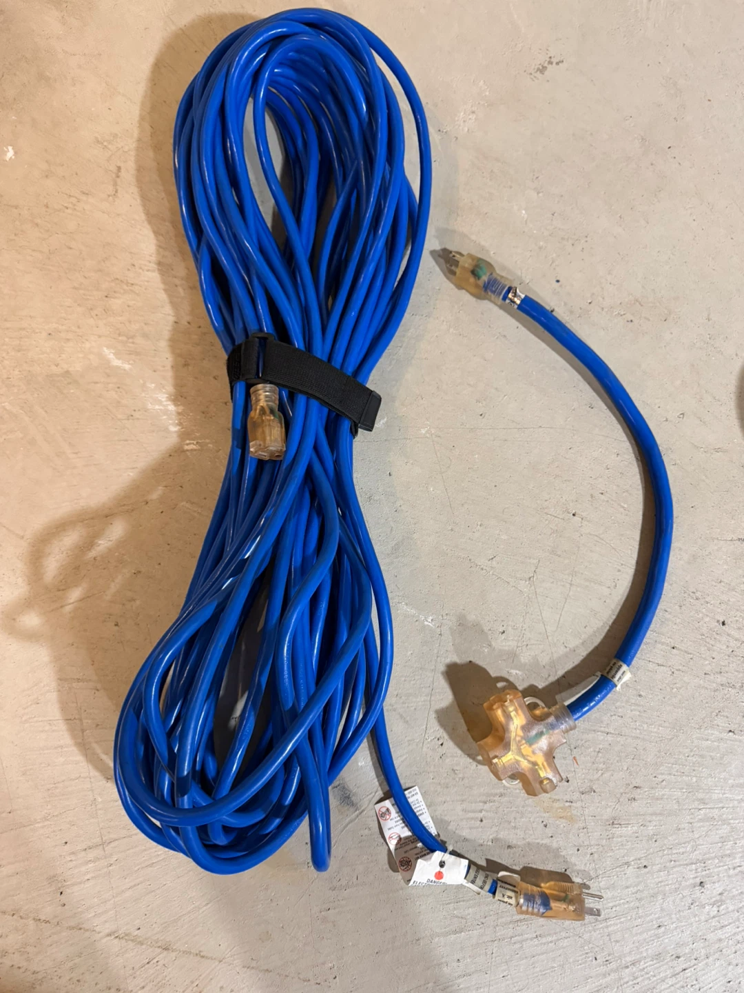 Prime 50ft Heavy Duty Extension Cord with Triple Tap Adapter