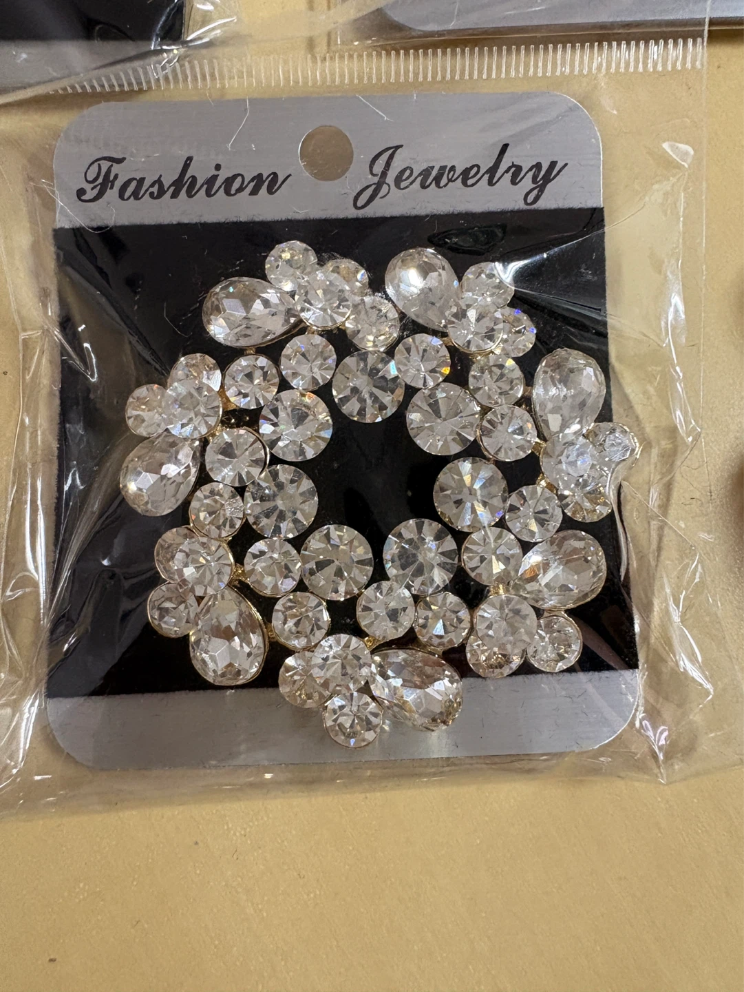 Fashion Jewelry Brooch with Pearls and Rhinestones - photo 3