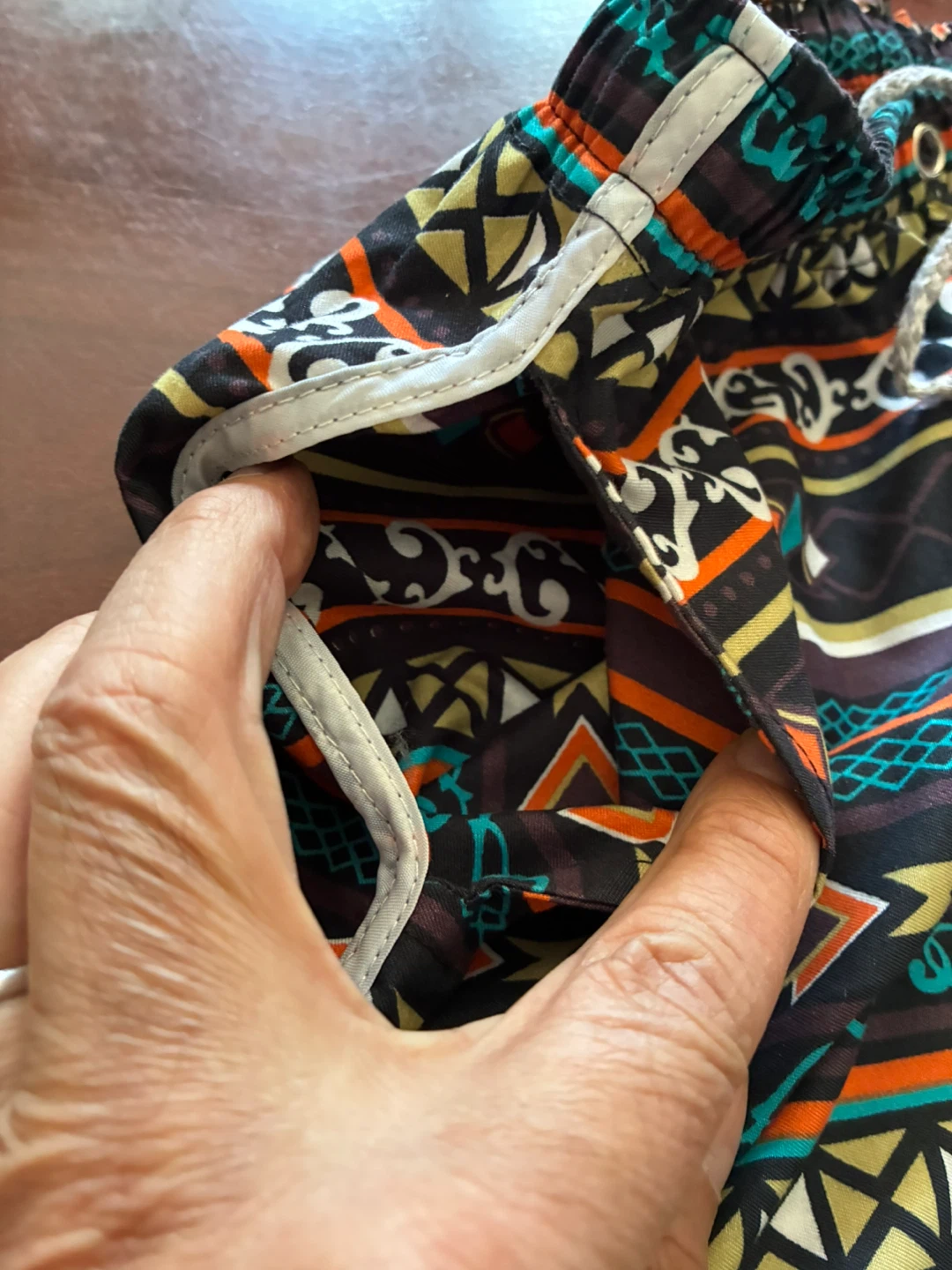 $5  S/M unlined shorts swimsuit tribal pattern Donlands O'Connor - photo 4
