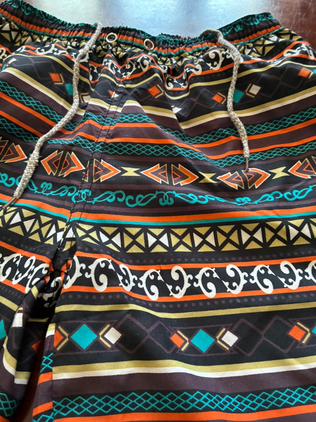 $5  S/M unlined shorts swimsuit tribal pattern Donlands O'Connor - photo 2