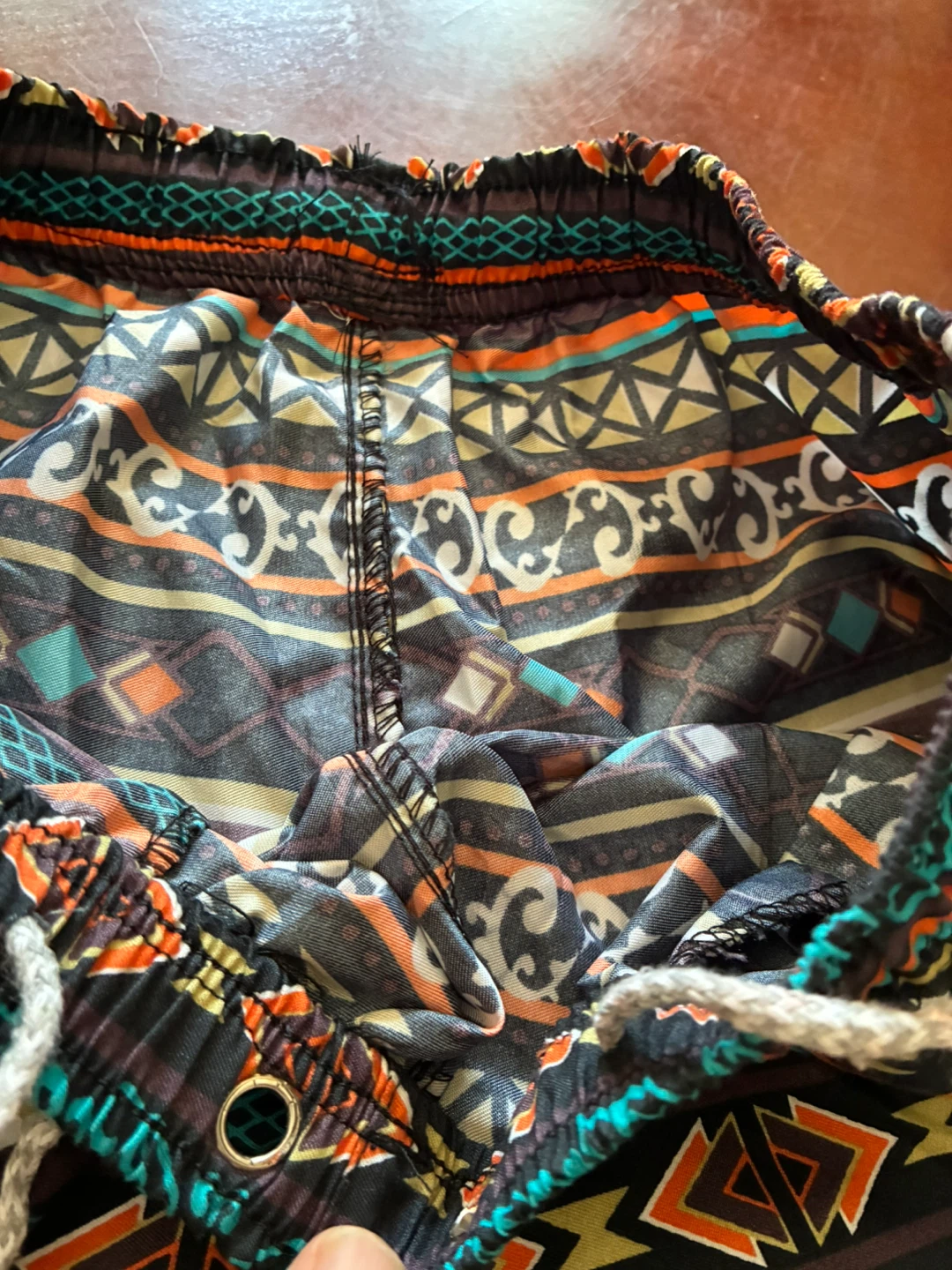 $5  S/M unlined shorts swimsuit tribal pattern Donlands O'Connor - photo 3