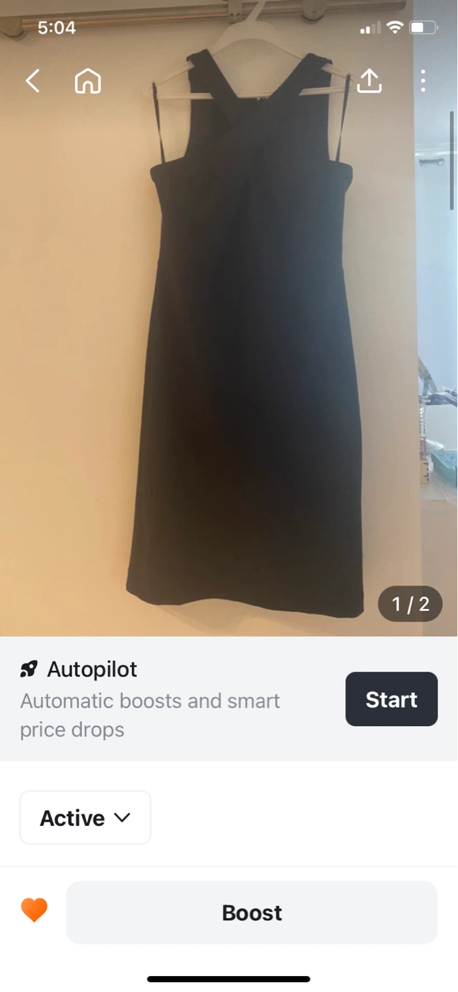 ⚽ Ann Taylor crossed over Black Sheath Dress Size 6
