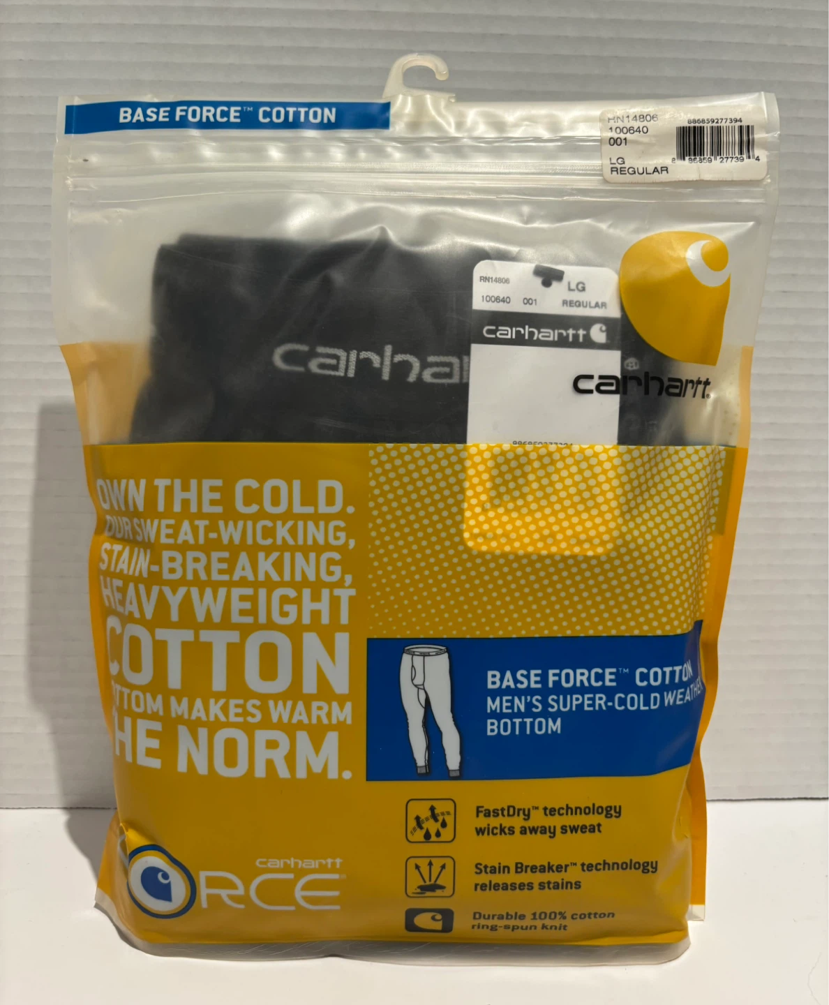 Carhartt Base Force Cotton Men's Super-Cold Weather Bottoms LG