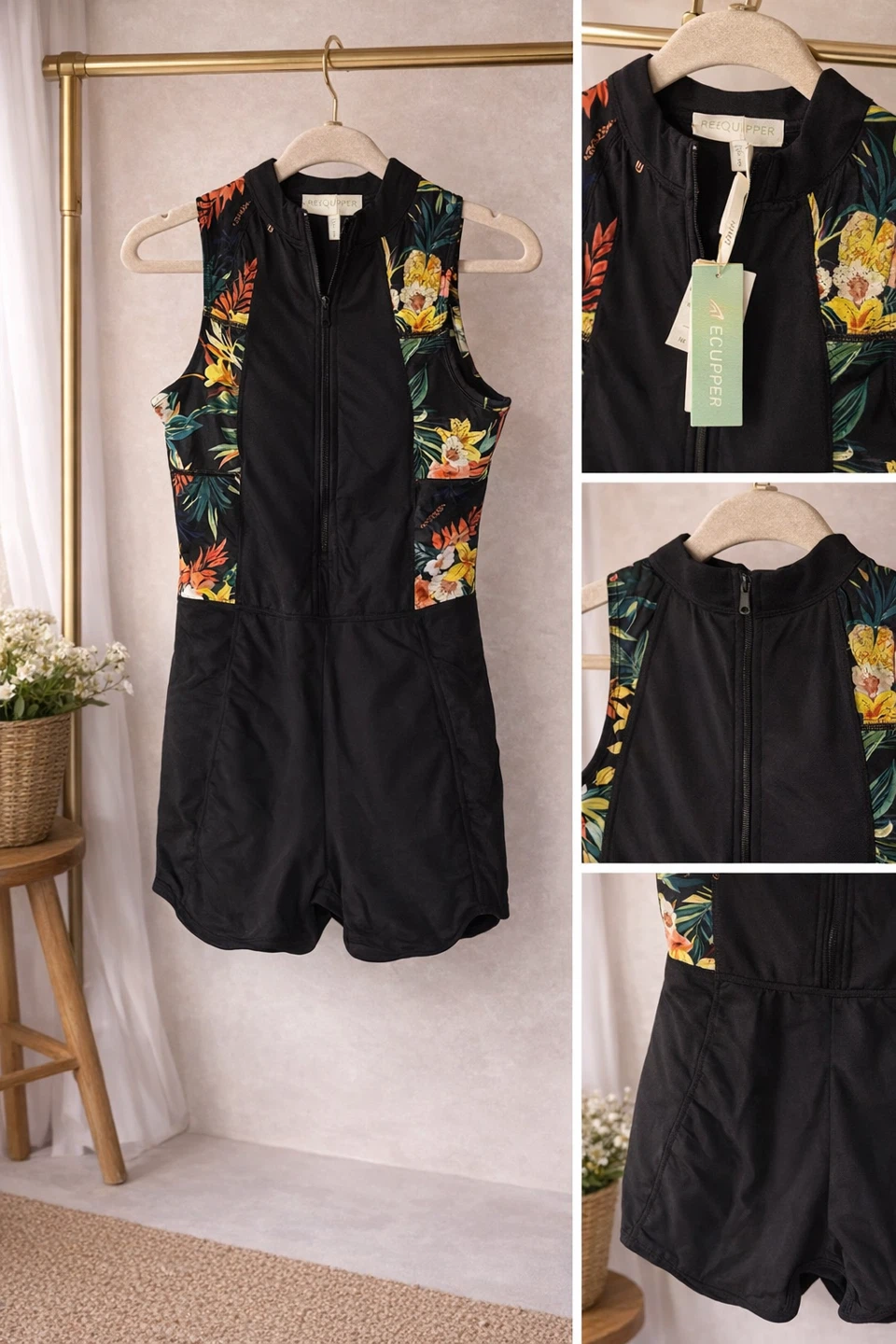 EQUIPPER Floral Print Sleeveless Romper - photo 2