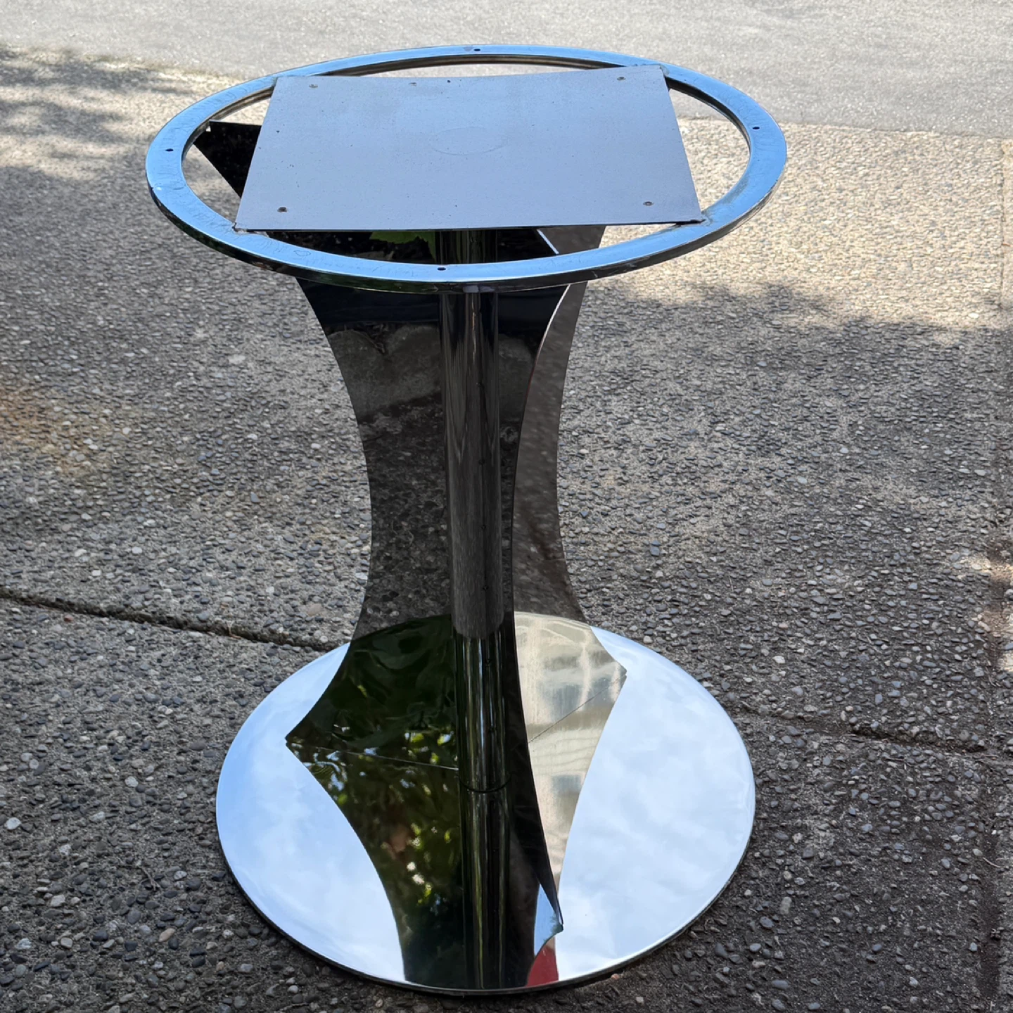 Chrome Pedestal Table Base
