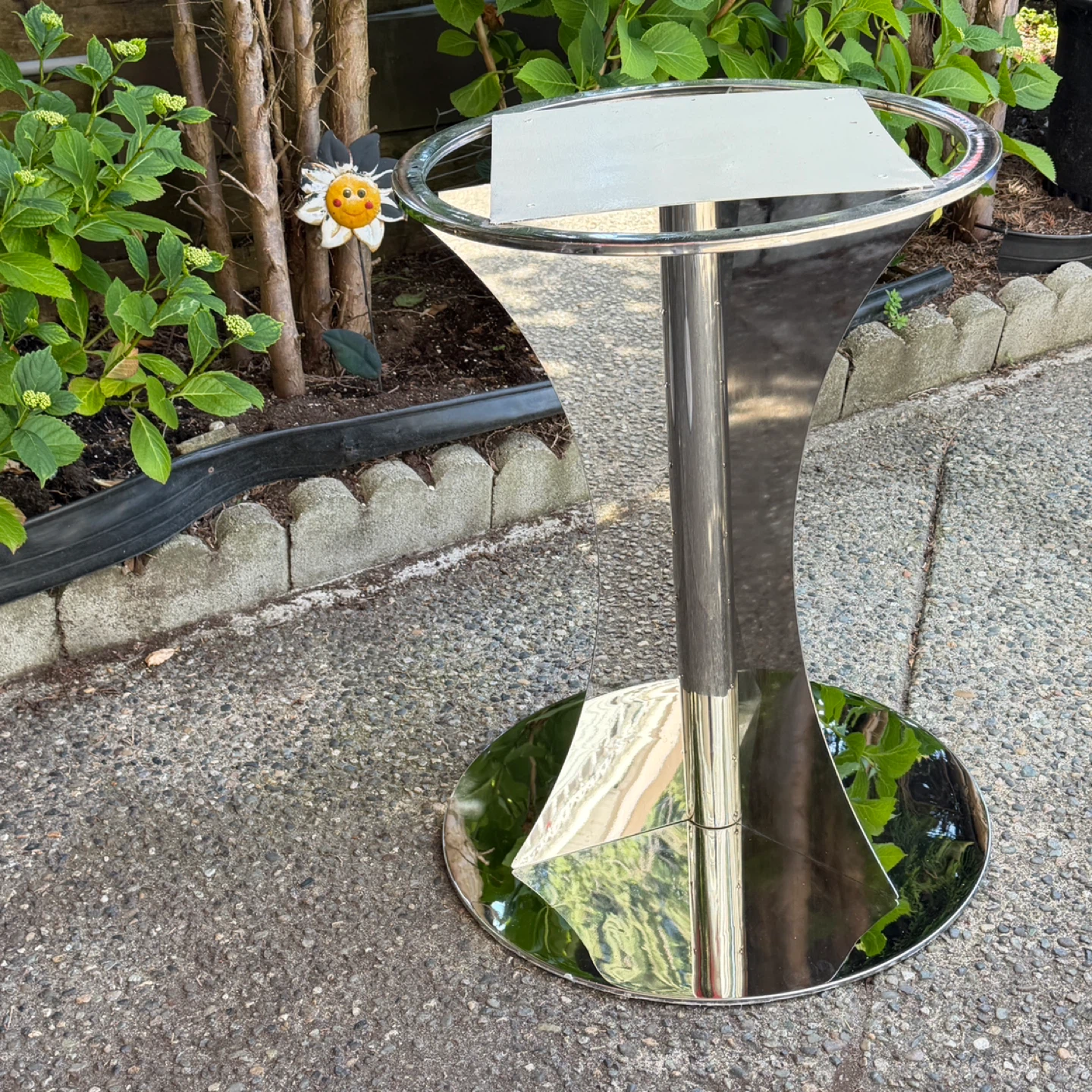Chrome Pedestal Table Base - photo 2