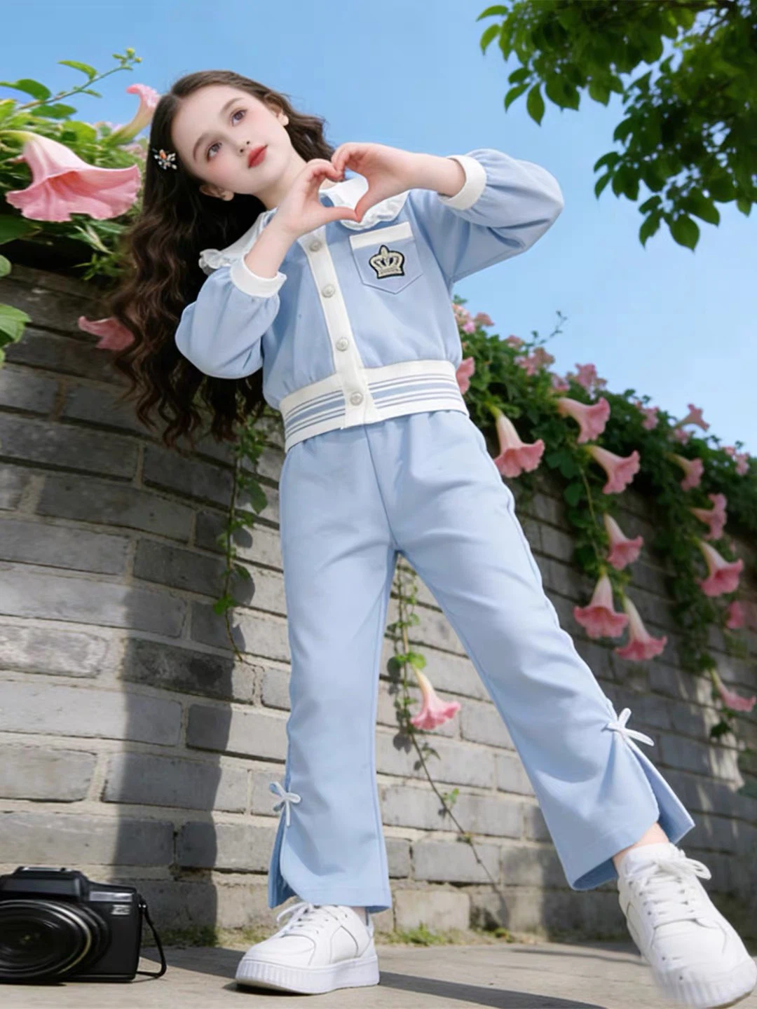 Light Blue Kids Outfit with Crown Detail - photo 4