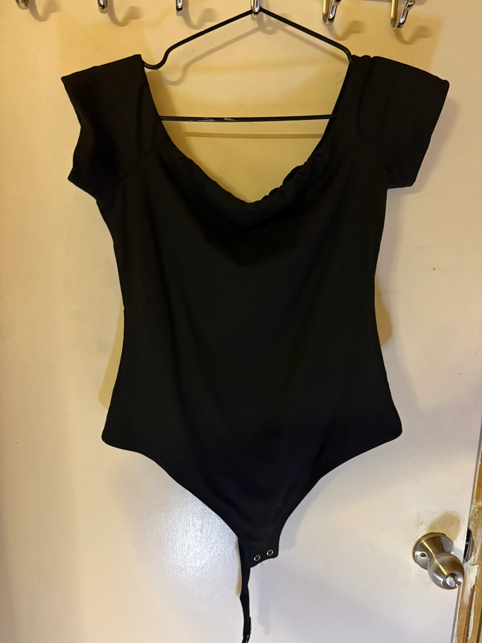 Black Off-the-Shoulder Bodysuit