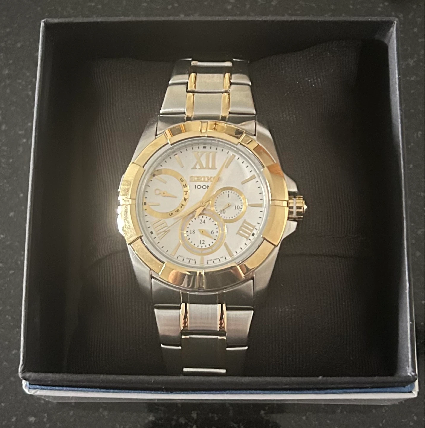 Seiko Two-Tone Chronograph Watch
