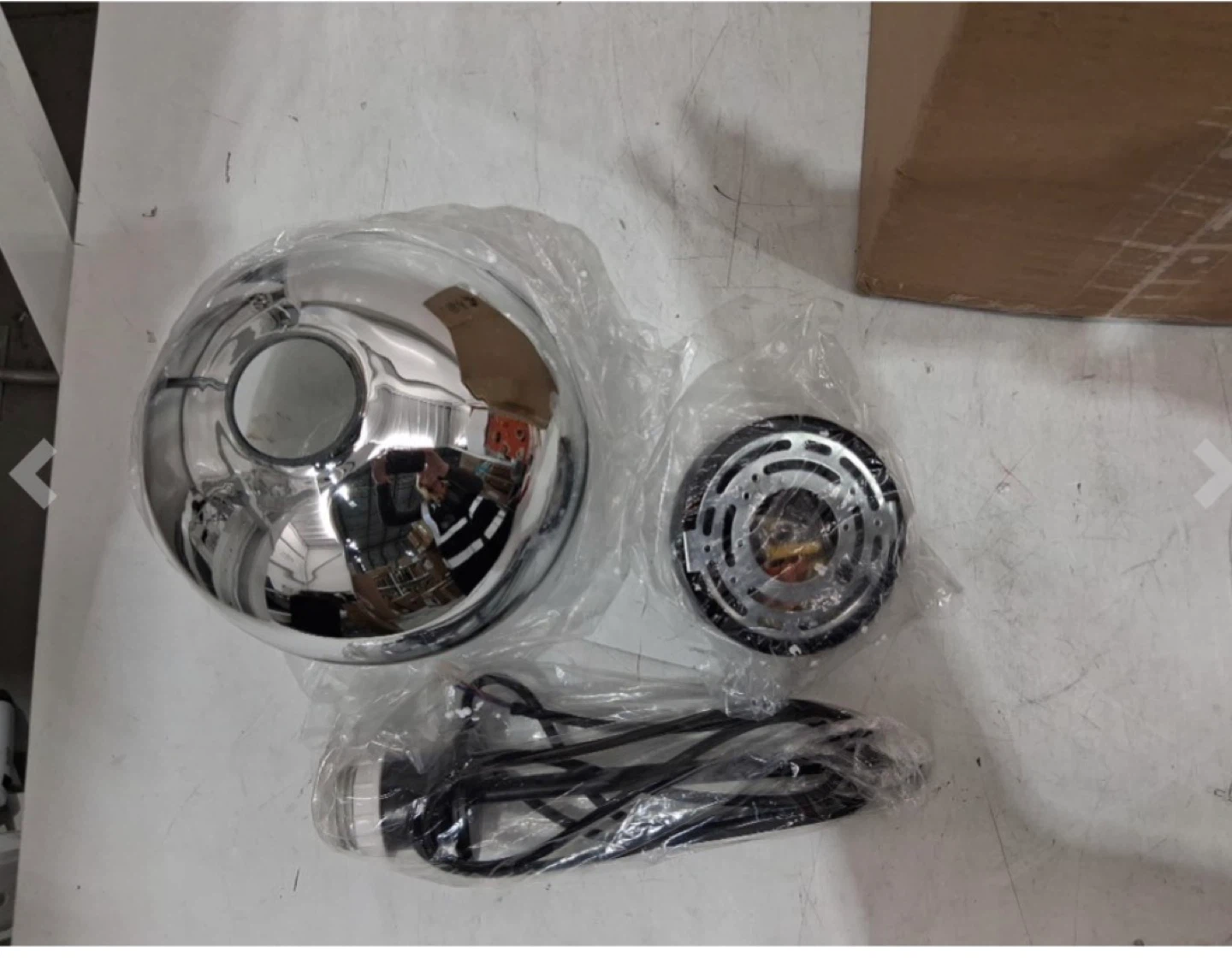 Silver Glass Pendant Light - 20cm - photo 3