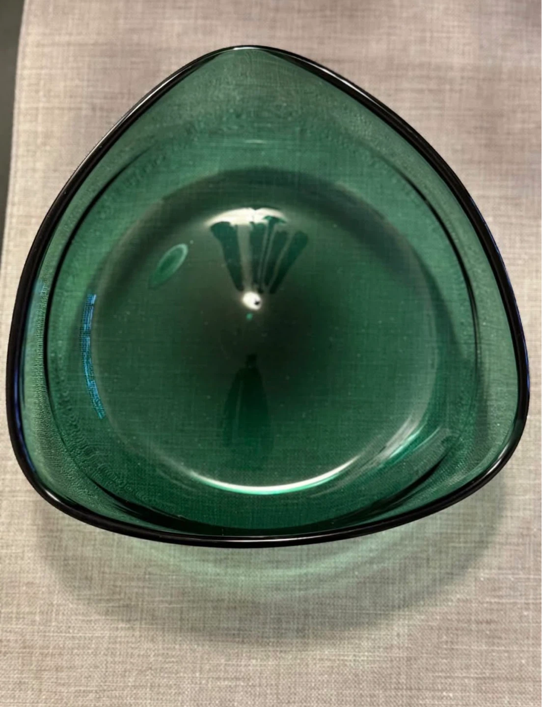 Green Glass Serving Bowl - photo 4