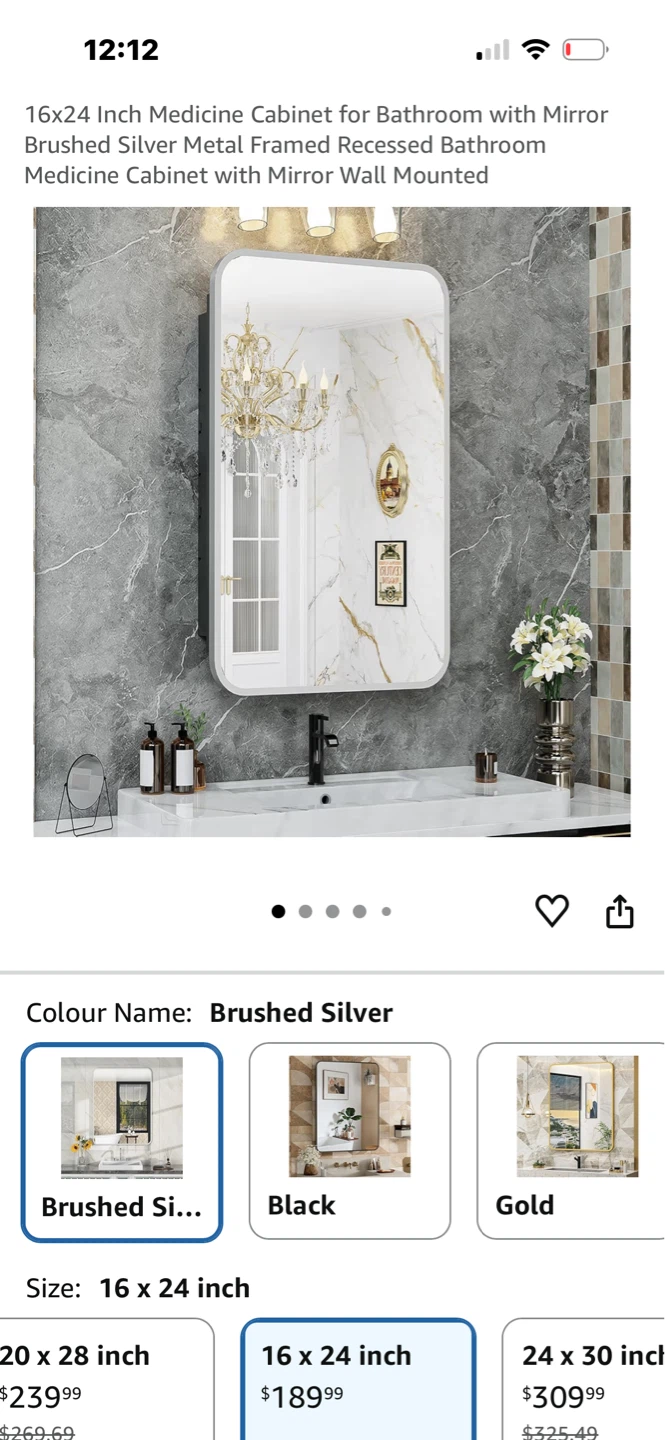 ACEMIRO 16x24 Inch Medicine Cabinet with Mirror - photo 2