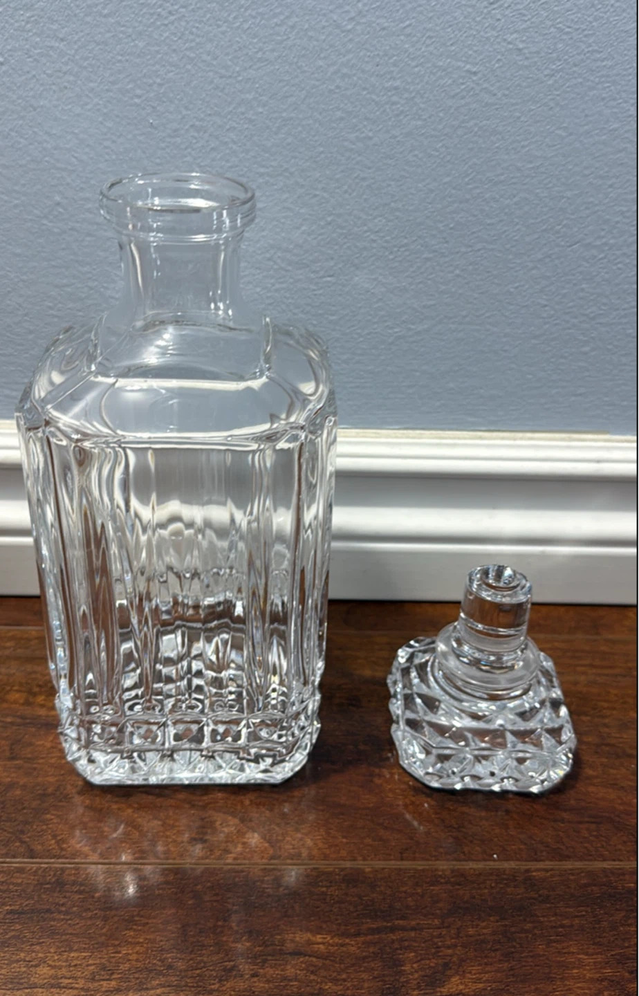 Vintage Crystal Glass Whiskey Decanter with Stopper - photo 2