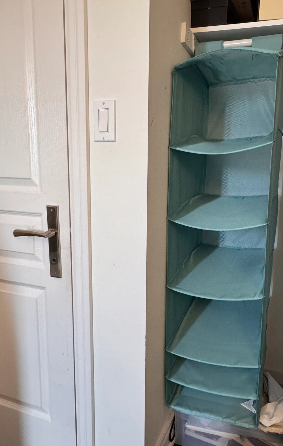 Teal 6-Shelf Hanging Closet Organizer