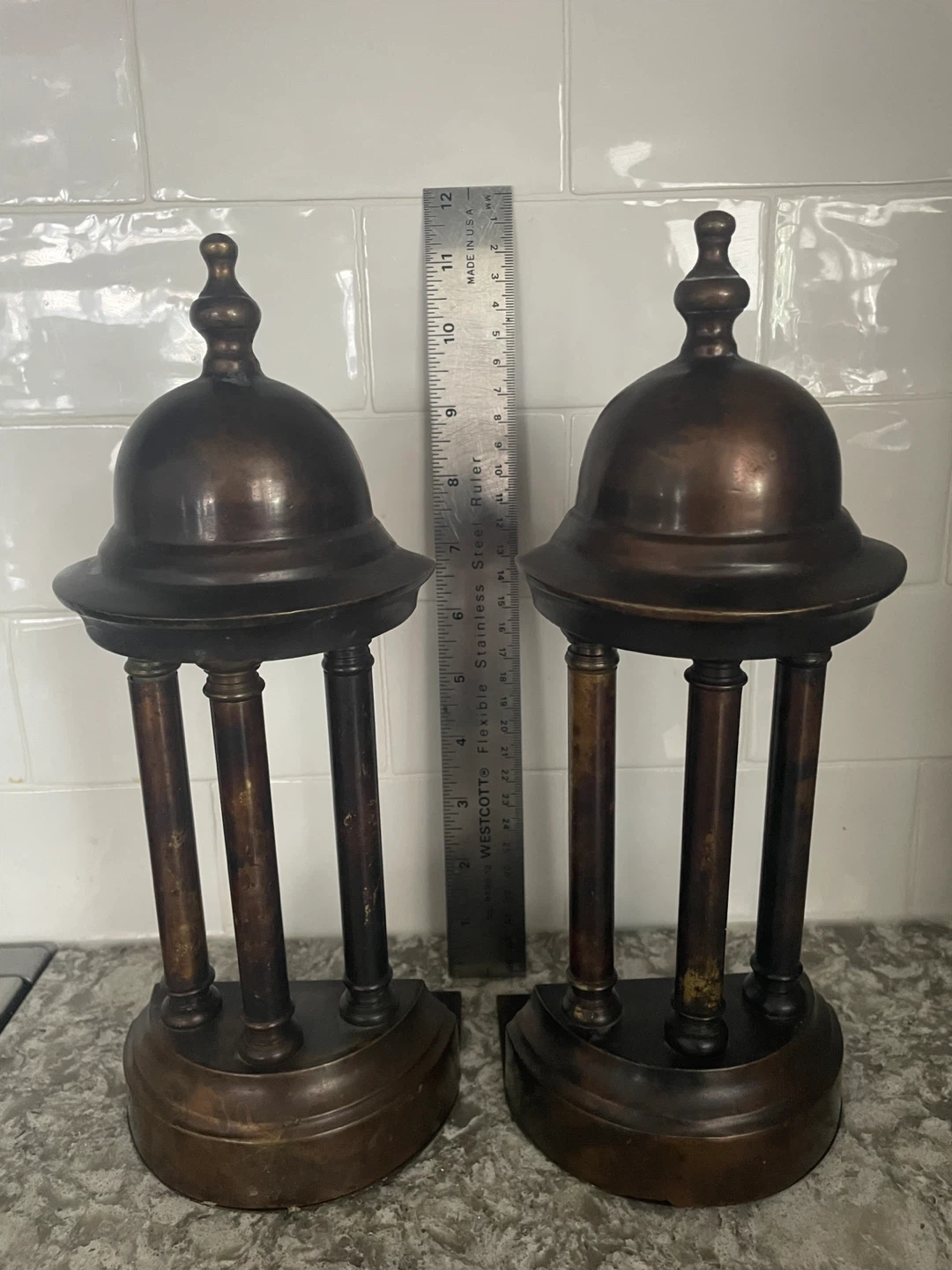 Vintage Handcrafted Indian Brass Bookends - photo 2