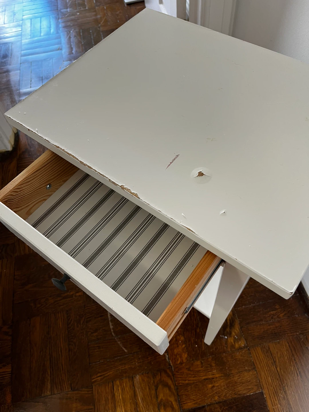 IKEA White Bedside Table - photo 5
