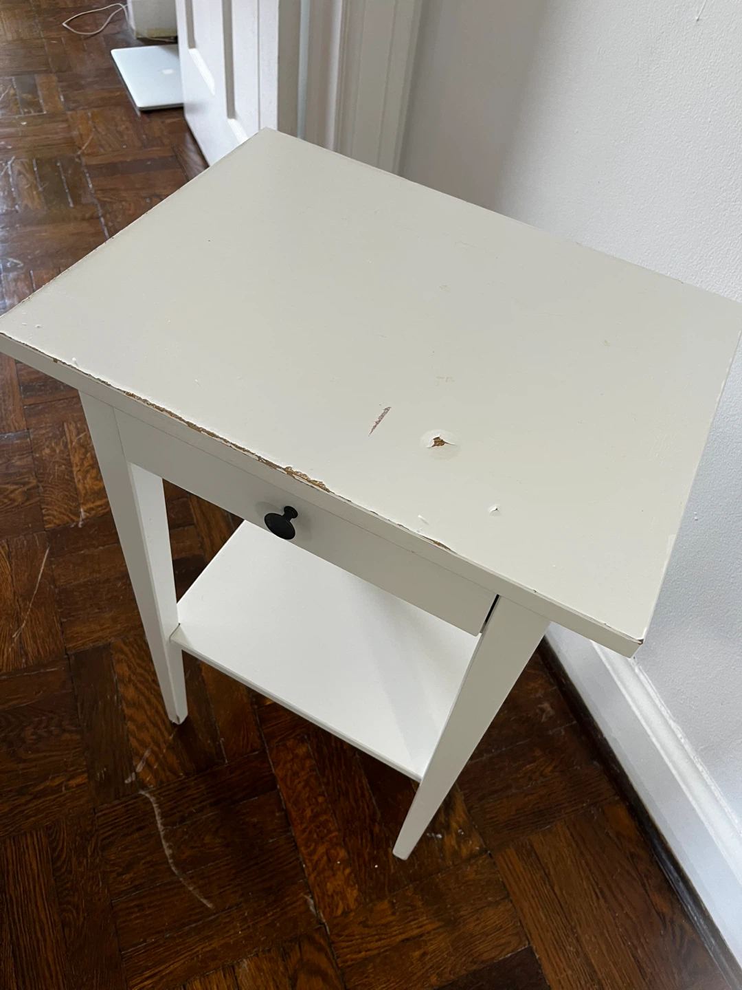 IKEA White Bedside Table - photo 4
