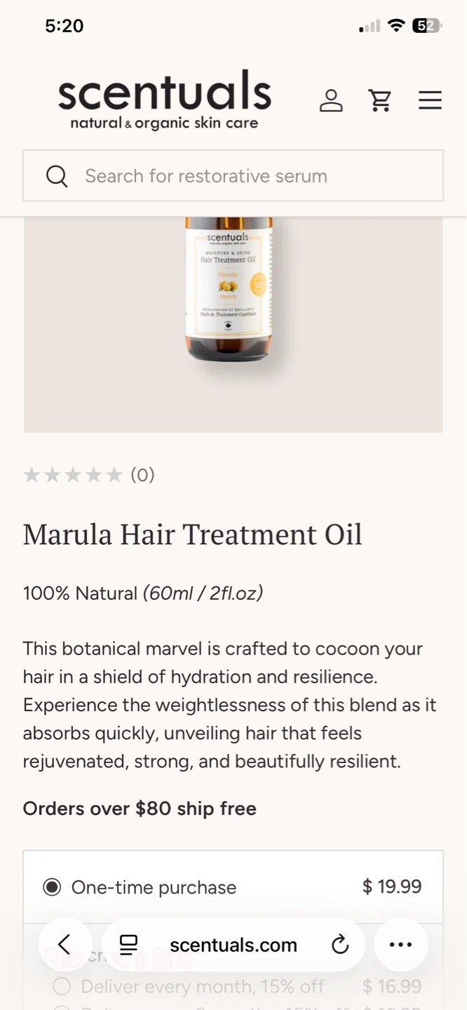 100% Natural and Organic Marula Hair Shine and Strength Oil - photo 2