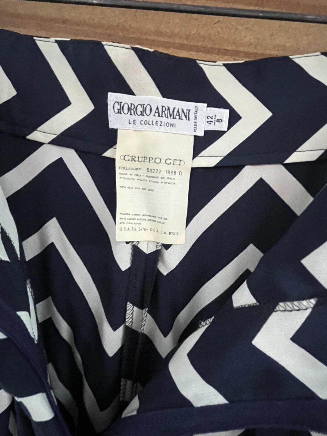 Giorgio Armani Le Collezioni Chevron Pants Size 42 - photo 3
