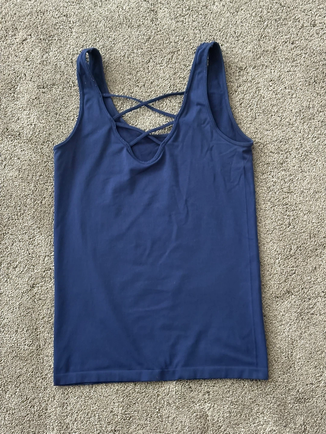 Lily Morgan Navy Blue Criss-Cross Back Tank Top M/M - photo 2