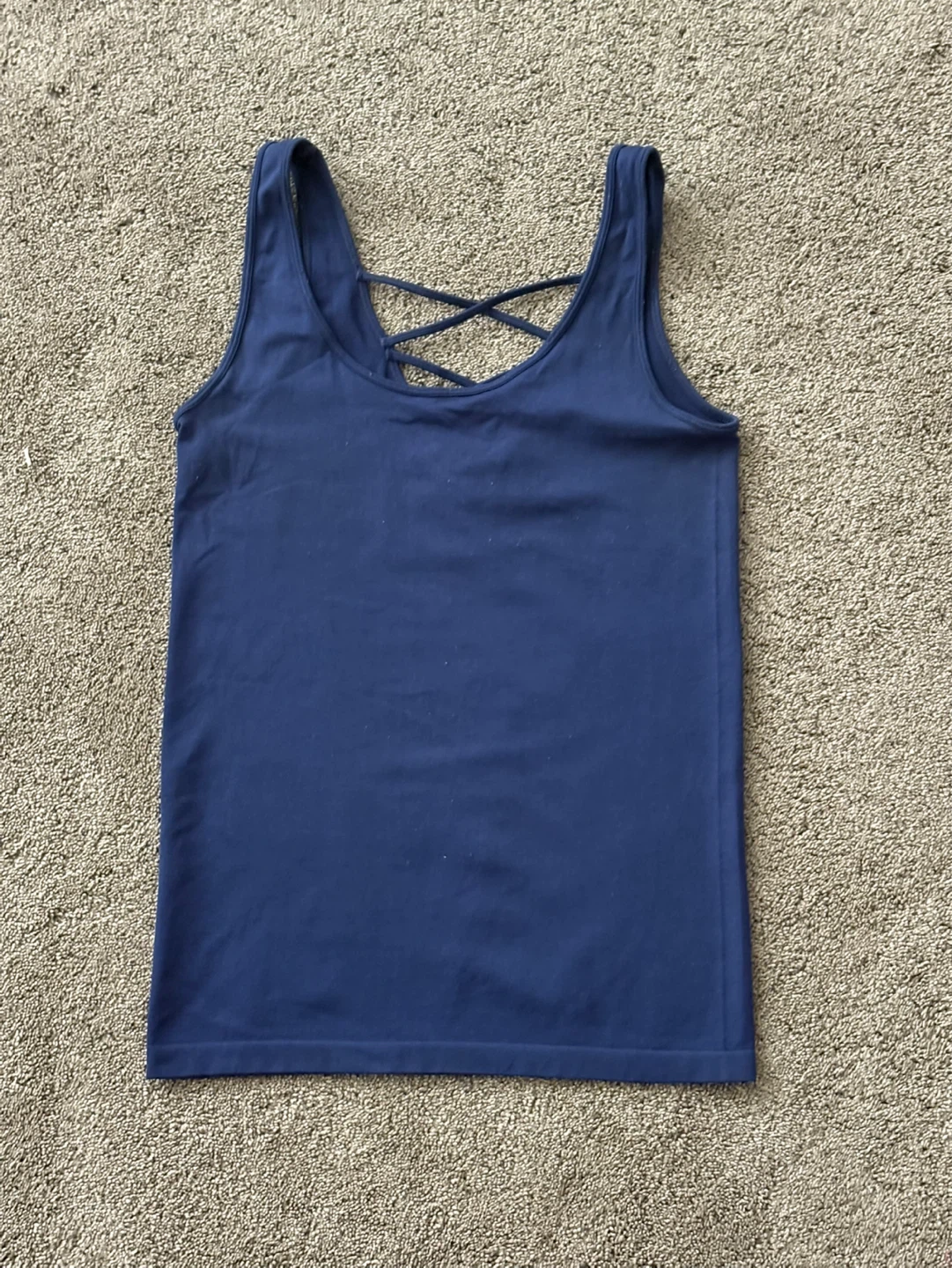 Lily Morgan Navy Blue Criss-Cross Back Tank Top M/M