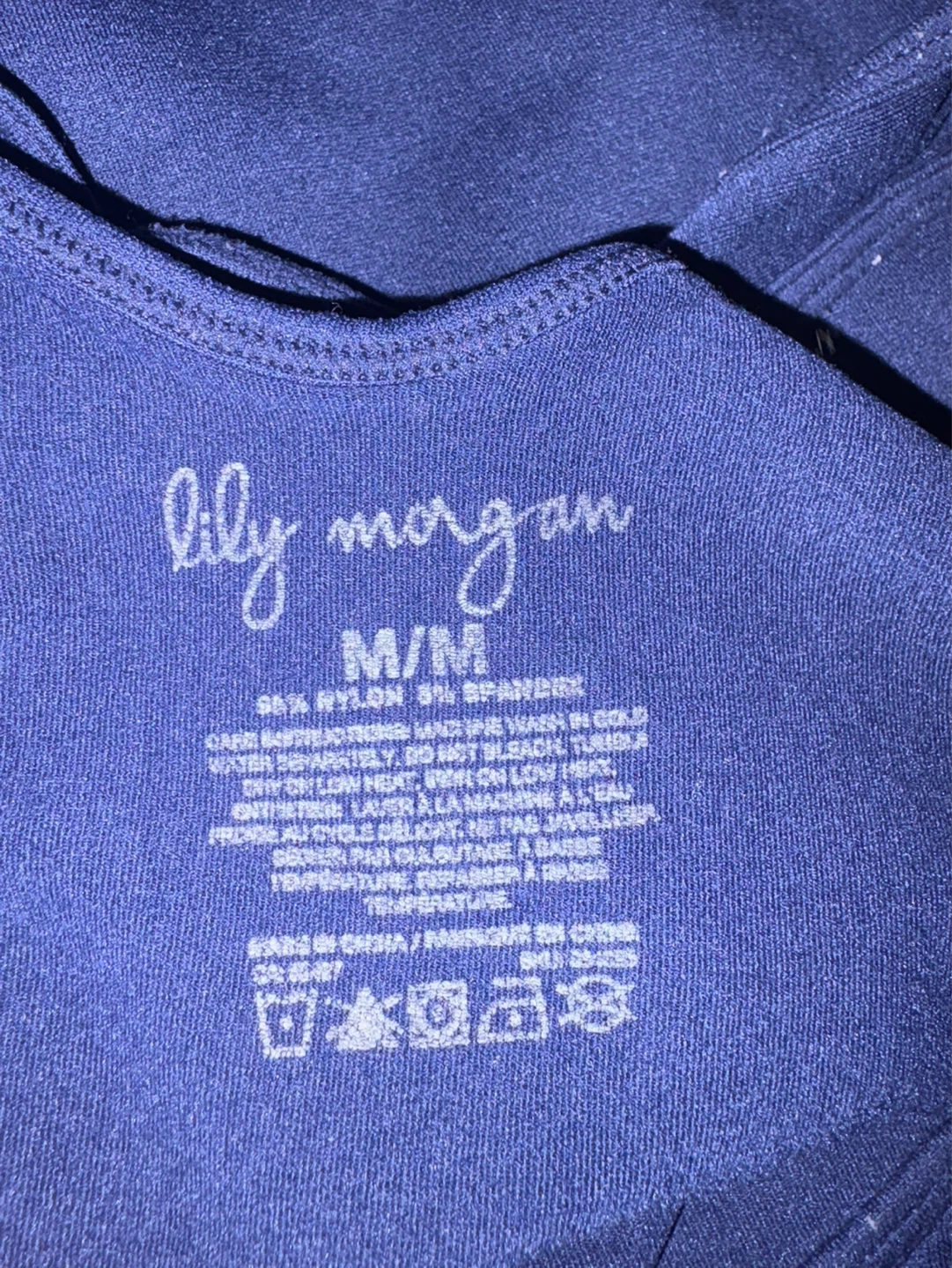 Lily Morgan Navy Blue Criss-Cross Back Tank Top M/M - photo 3