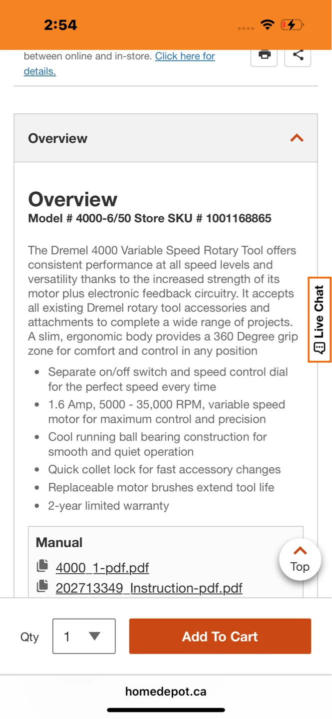Dremel 4000 Variable Speed Rotary Tool Kit with 50 Accessories - photo 4