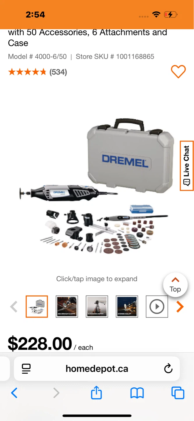 Dremel 4000 Variable Speed Rotary Tool Kit with 50 Accessories - photo 3