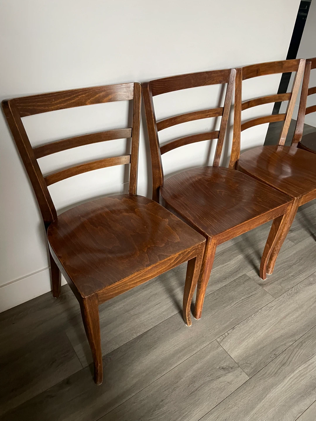 4 Wooden Dining Chairs - photo 3