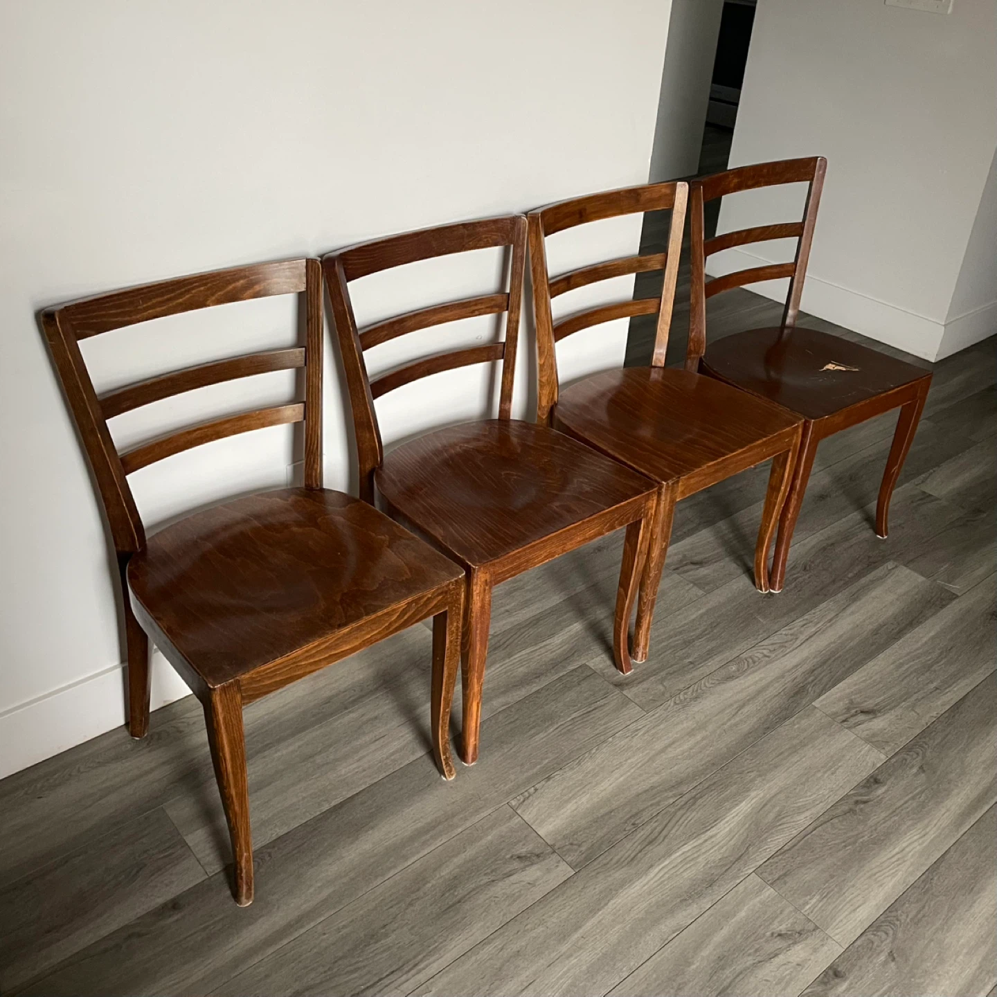 4 Wooden Dining Chairs