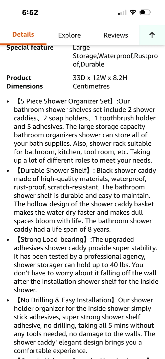 Silver Shower Caddy Shelf - photo 3