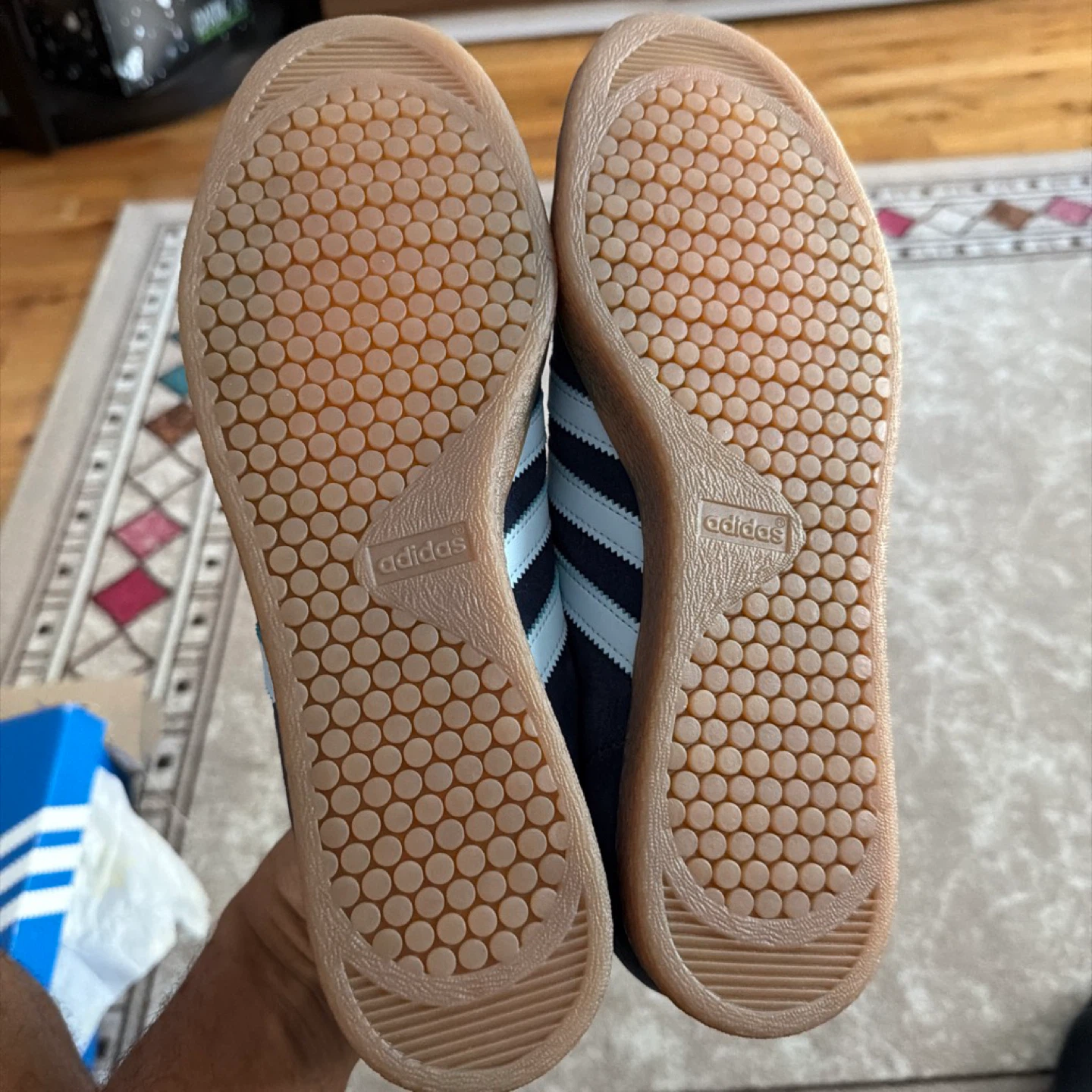 Adidas Navy Blue Suede Sneakers - photo 3