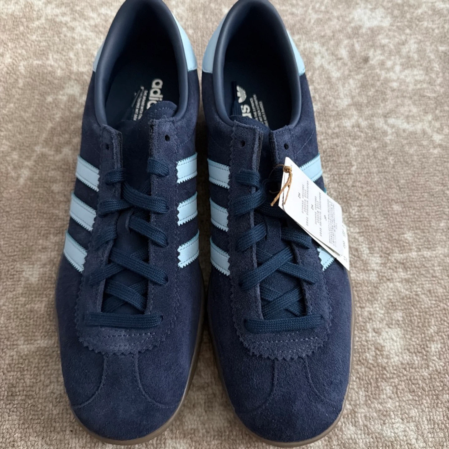 Adidas Navy Blue Suede Sneakers