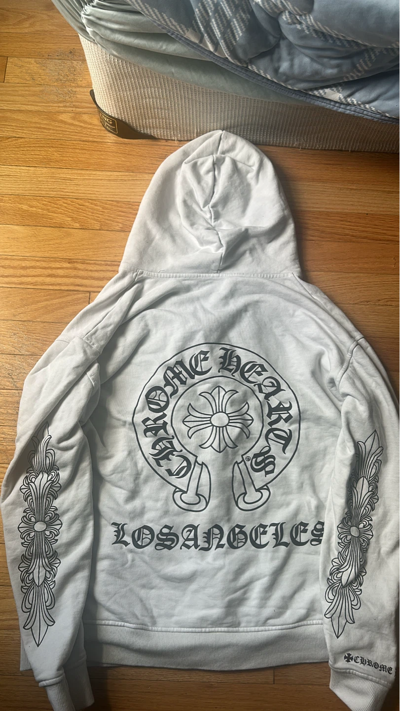 Chrome Hearts White Zip-Up Hoodie - photo 2