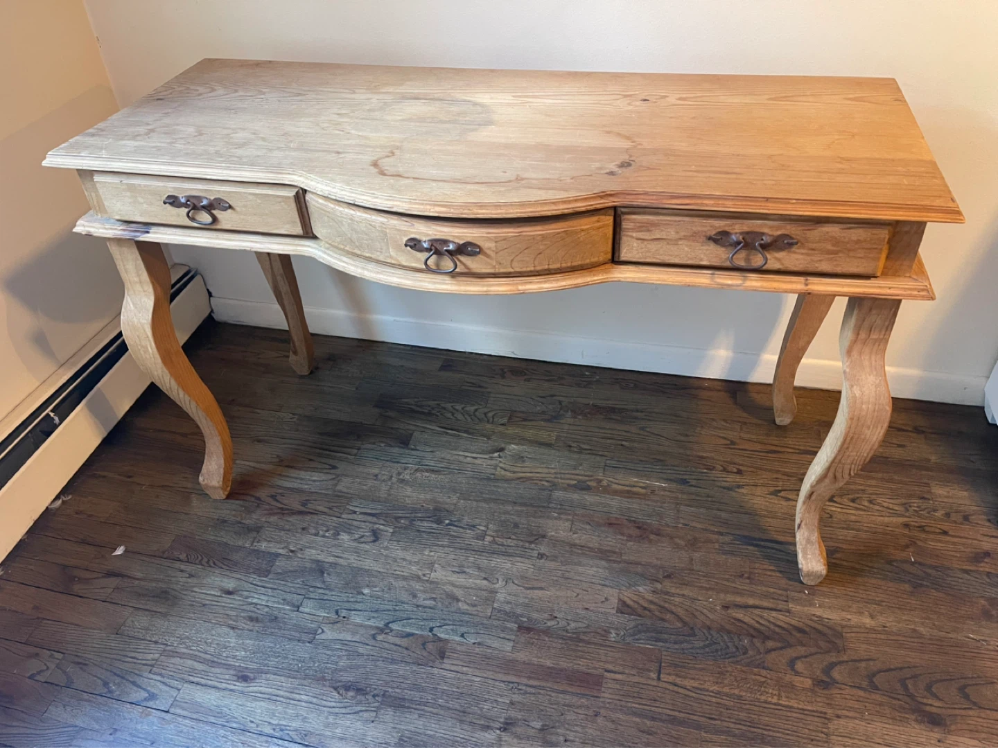 Wooden Writing Desk with Drawers - photo 2