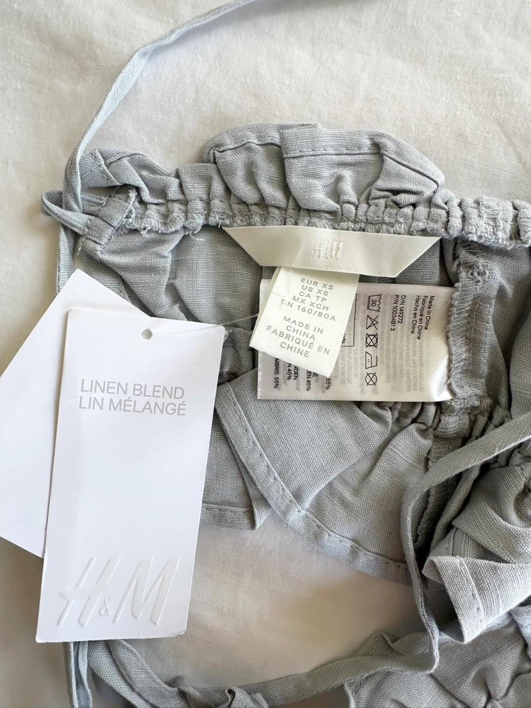 ⚽️ 🆕 H&M Linen Blend Crop Top - XS - photo 4