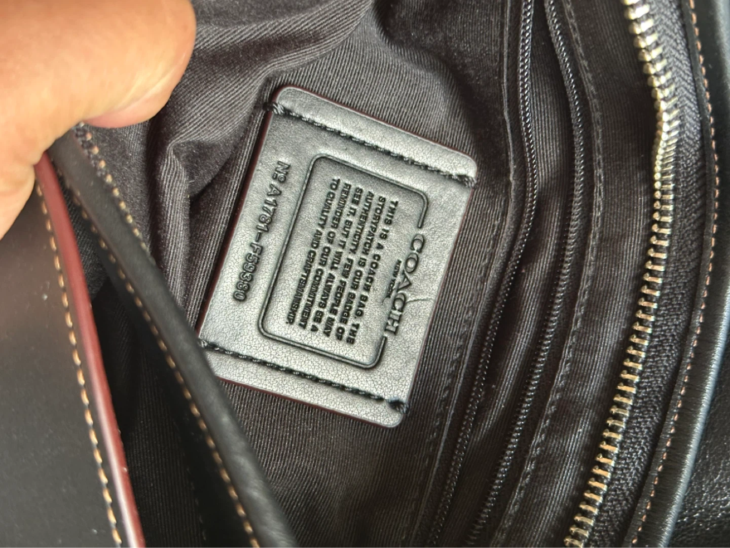 Coach Black Leather Shoulder Bag with Studded Strap - photo 5