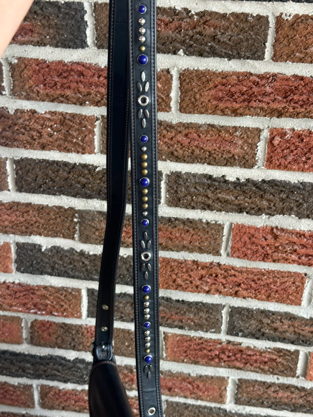 Coach Black Leather Shoulder Bag with Studded Strap - photo 2