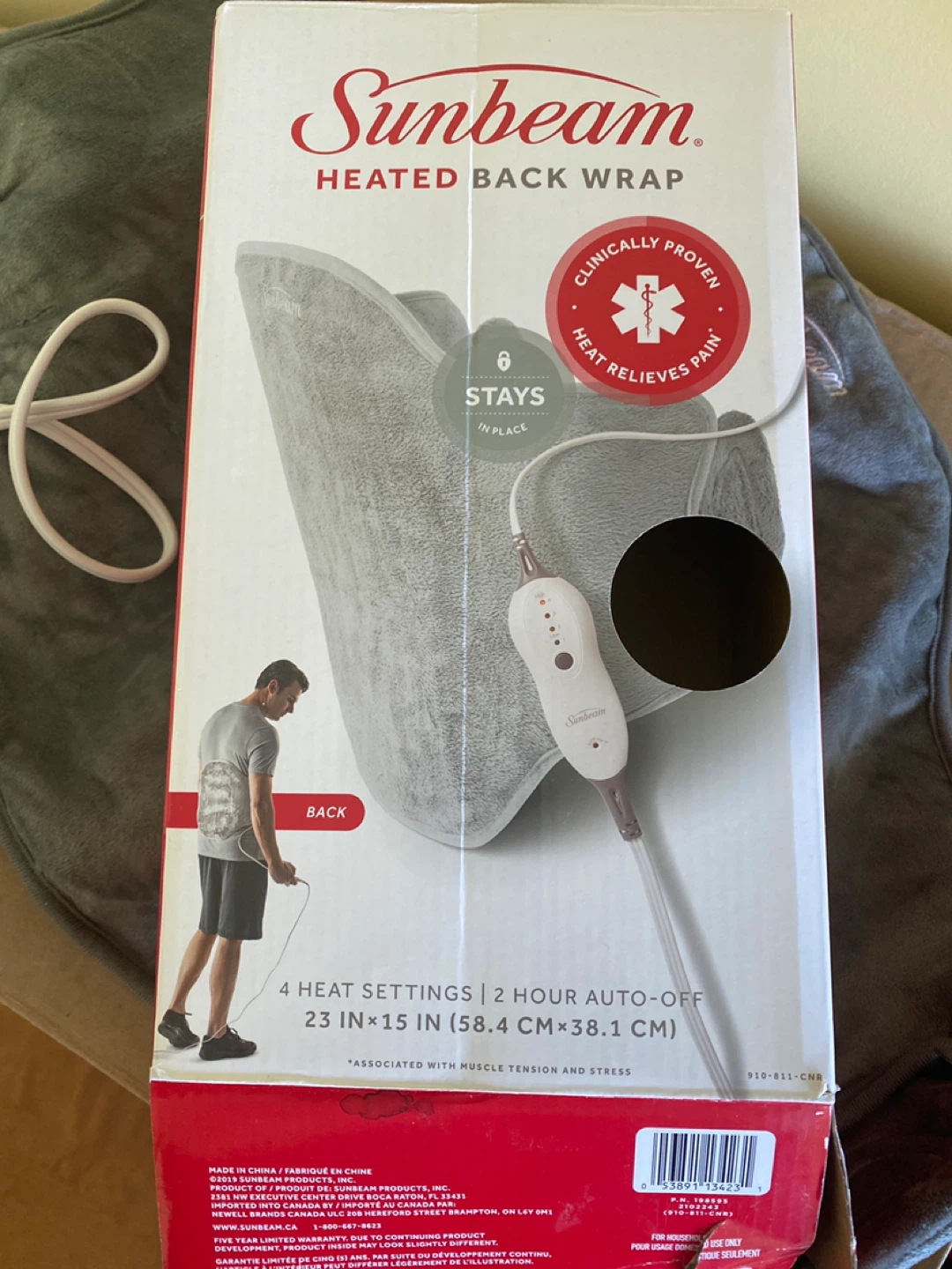 Sunbeam Heated Back Wrap