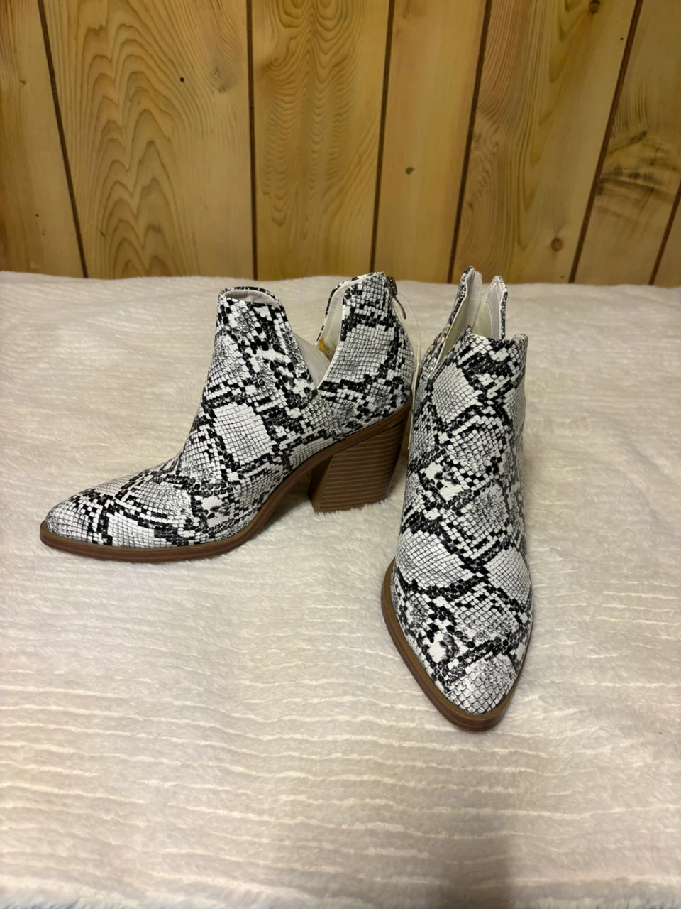 Women's Snake Print Ankle Boots - photo 2