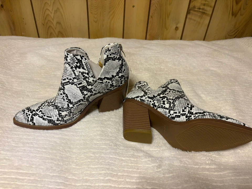 Women's Snake Print Ankle Boots - photo 3